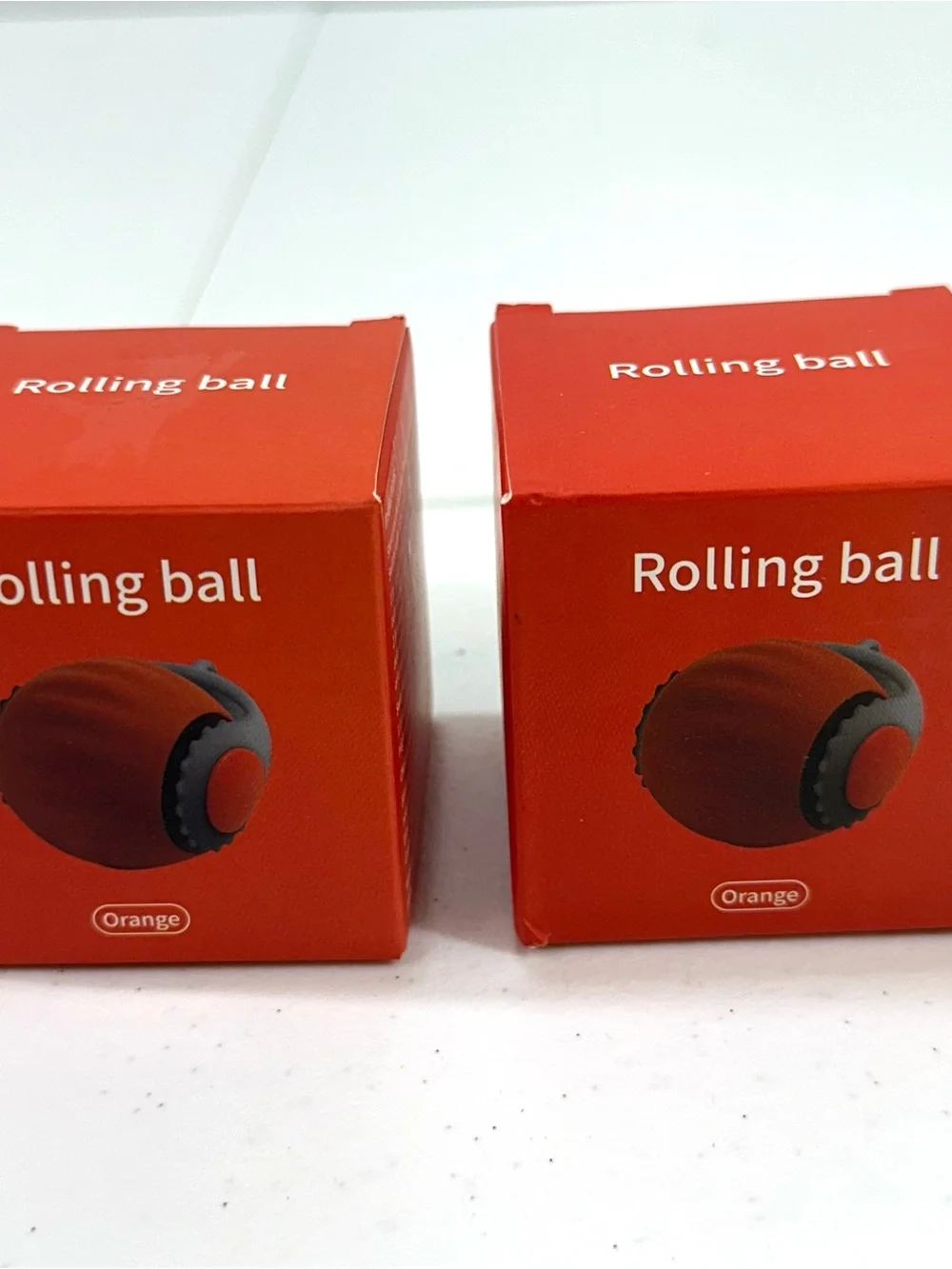 2 Pack of Bright Orange Speedy Sprint Ball Cat Toy